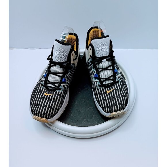 Nike Lebron Witness 6 Basketball Shoes Black/White/Gold Size 5 Youth - Picture 2 of 7